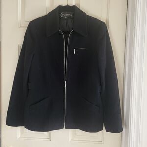 Colebrook & Co. Women's Black Zipper Blazer